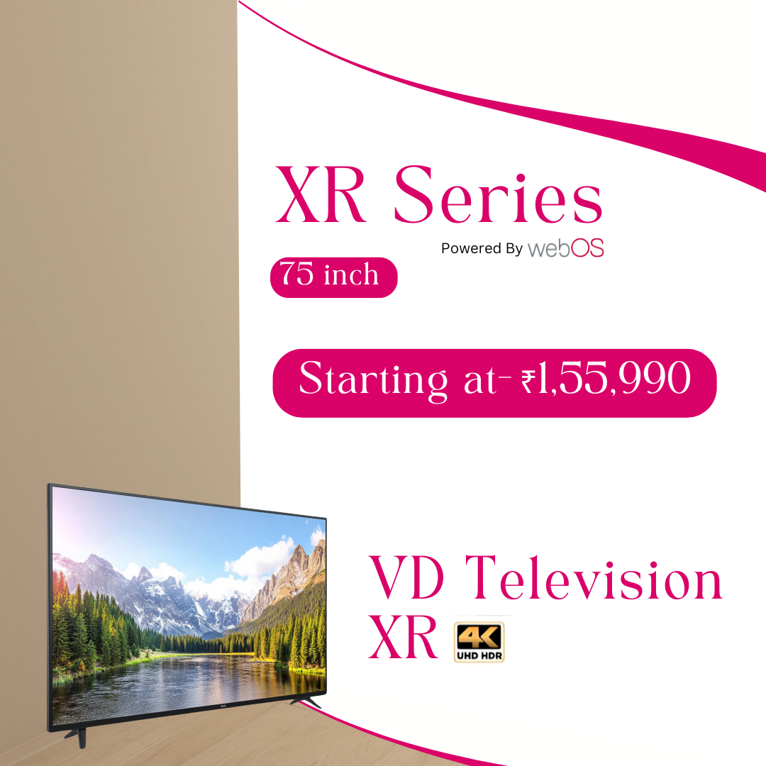 VD XR Series 75 Inch 4K UHD Smart LED TV (webOS Powered)